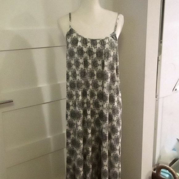 Anthropologie Ella Moss Jumpsuit White Black Oversized Medium - Picture 2 of 9